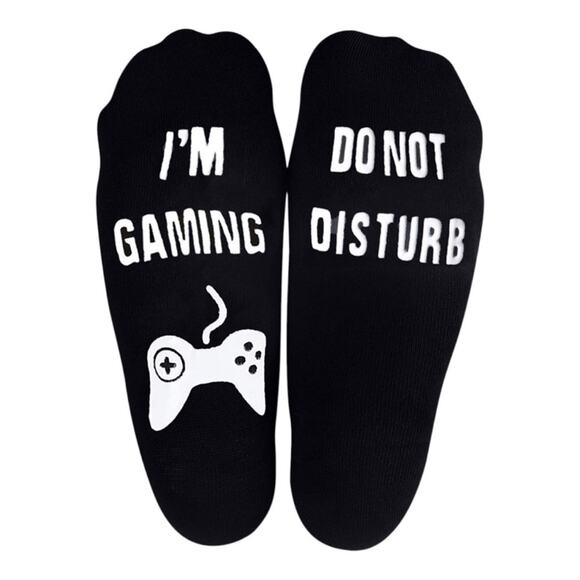 Video Game Novelty Do Not Disturb I’m Gaming Ankle Socks OS - Picture 1 of 2